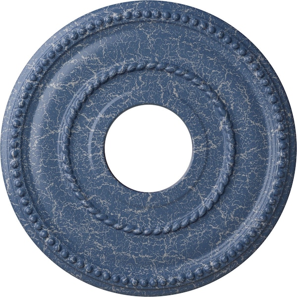 Ekena Millwork Valeriano Ceiling Medallion (Canopies up to 6 1/4"), 12 1/8"OD x 3 5/8"ID x 3/4"P, Americana Crackle CM12VAAMC - main